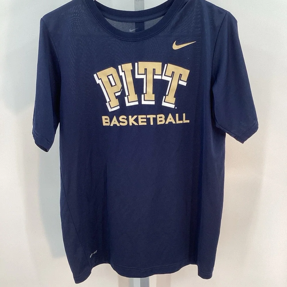 Boys Nike Drifit‎ University Of Pittsburgh- Pitt Basketball Short Sleeve Tee- XL